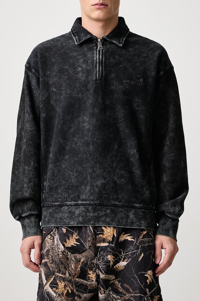 Lambert Polo Sweat sweatshirt cotton Men's Carhartt WIP black I037105