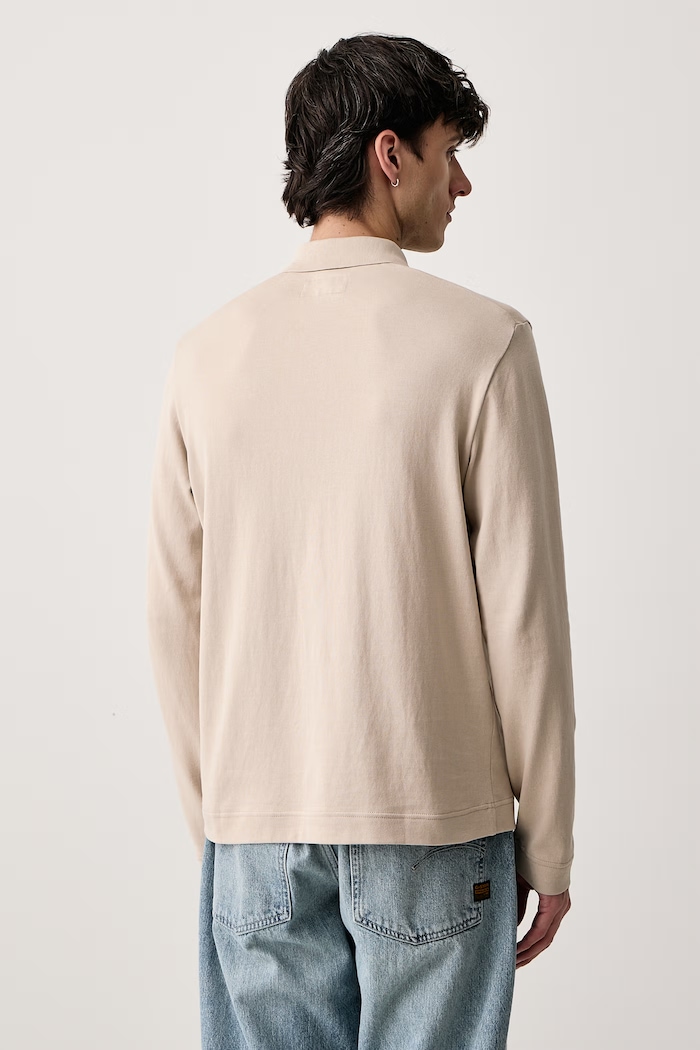 Odzież Marc O'Polo Longsleeve męski bawełniany 5000019416 beżowy