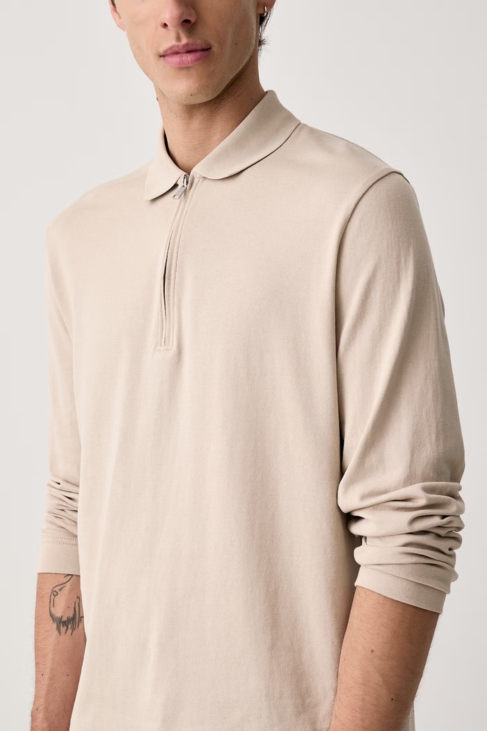 Longsleeve męski bawełniany Marc O'Polo 5000019416 beżowy