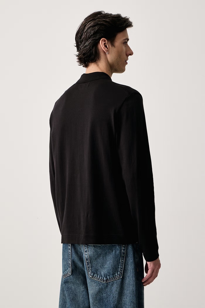 Odzież Marc O'Polo Longsleeve męski bawełniany 5000019416 czarny