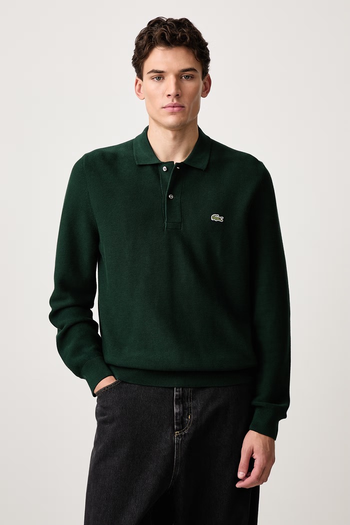 Lacoste Sweter bawełniany męski zielony AH9904.YZP