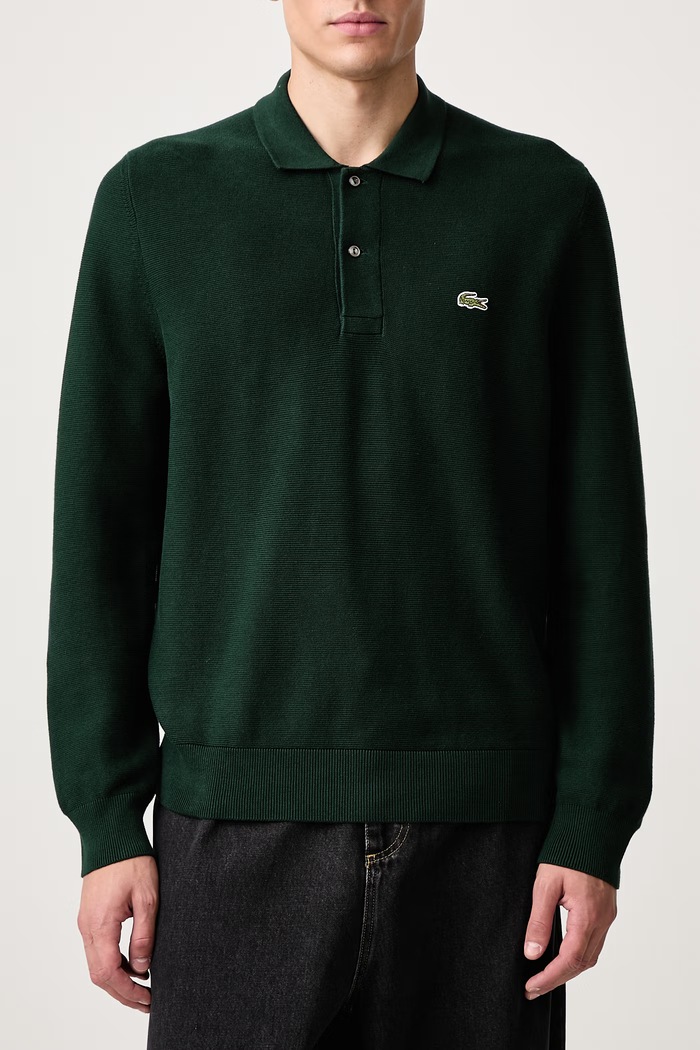 Sweter bawełniany męski Lacoste zielony AH9904.YZP