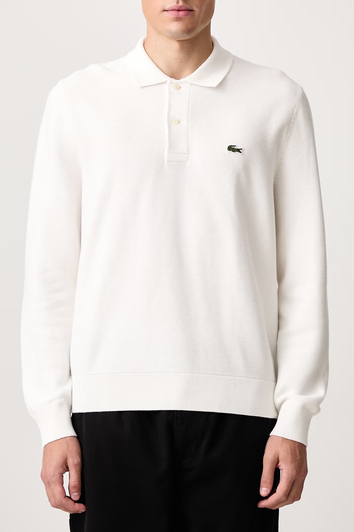Sweter bawełniany męski Lacoste beżowy AH9904.70V