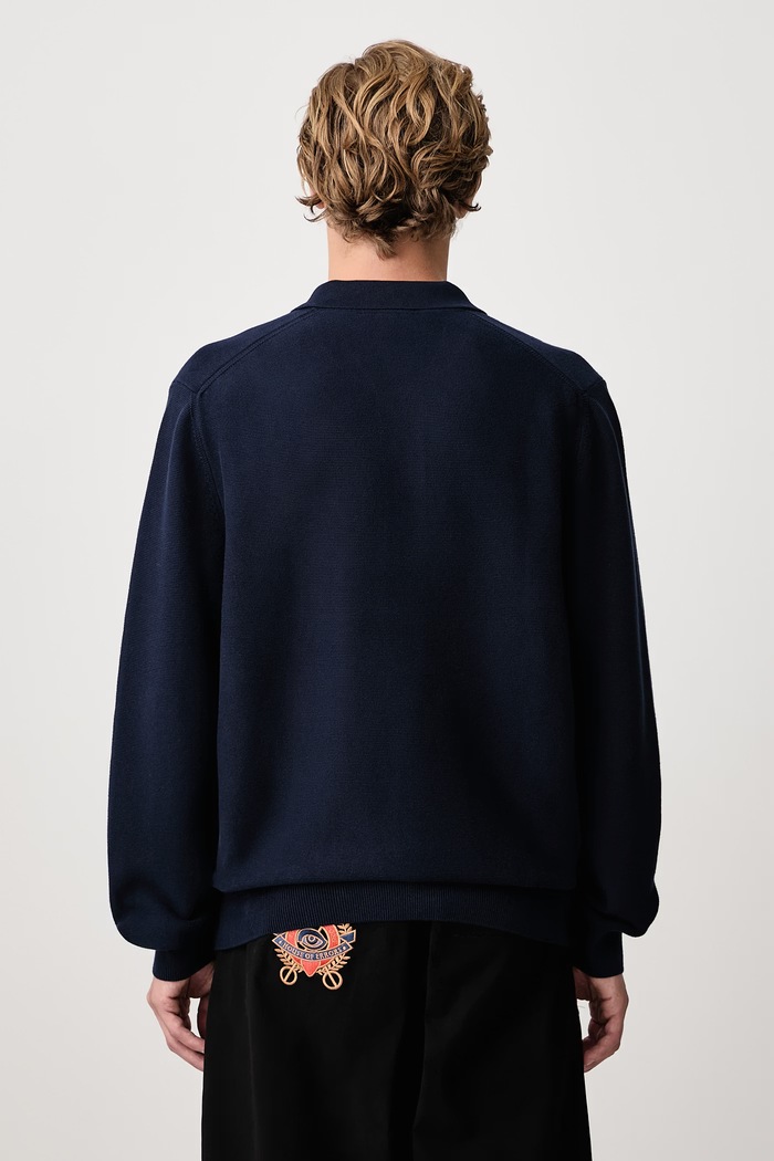 Odzież Lacoste Sweter bawełniany męski AH9904.166 granatowy