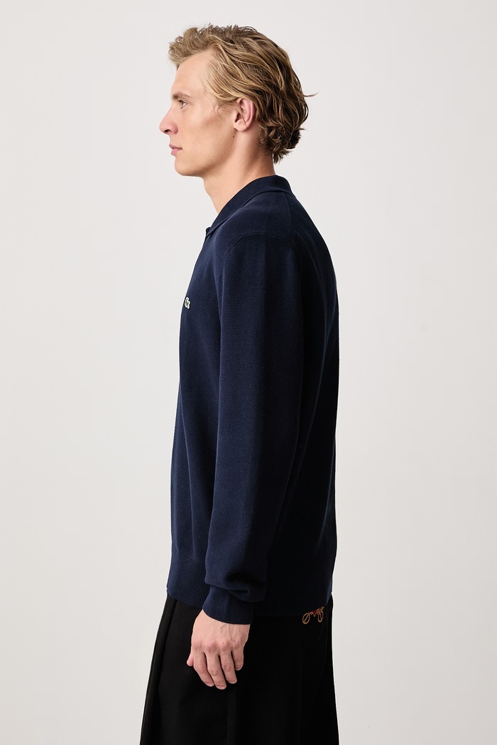 Sweter bawełniany męski Lacoste AH9904.166 granatowy