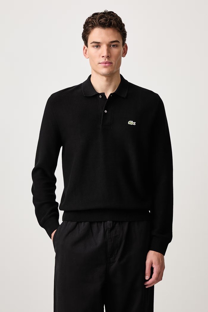 Lacoste Sweter bawełniany męski czarny AH9904.031