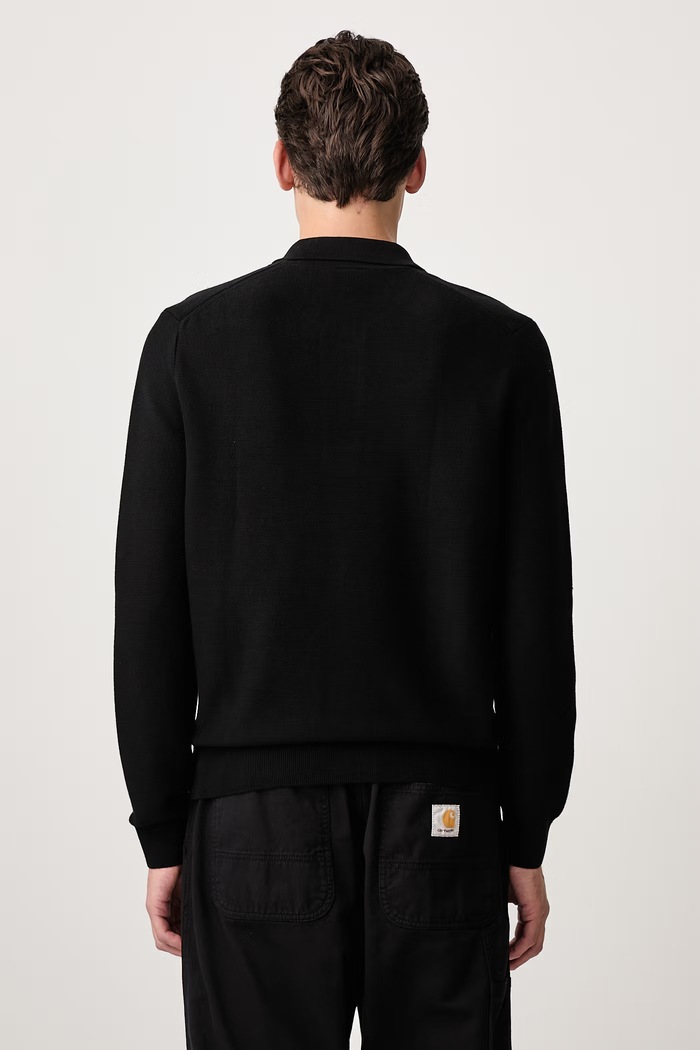 Odzież Lacoste Sweter bawełniany męski AH9904.031 czarny