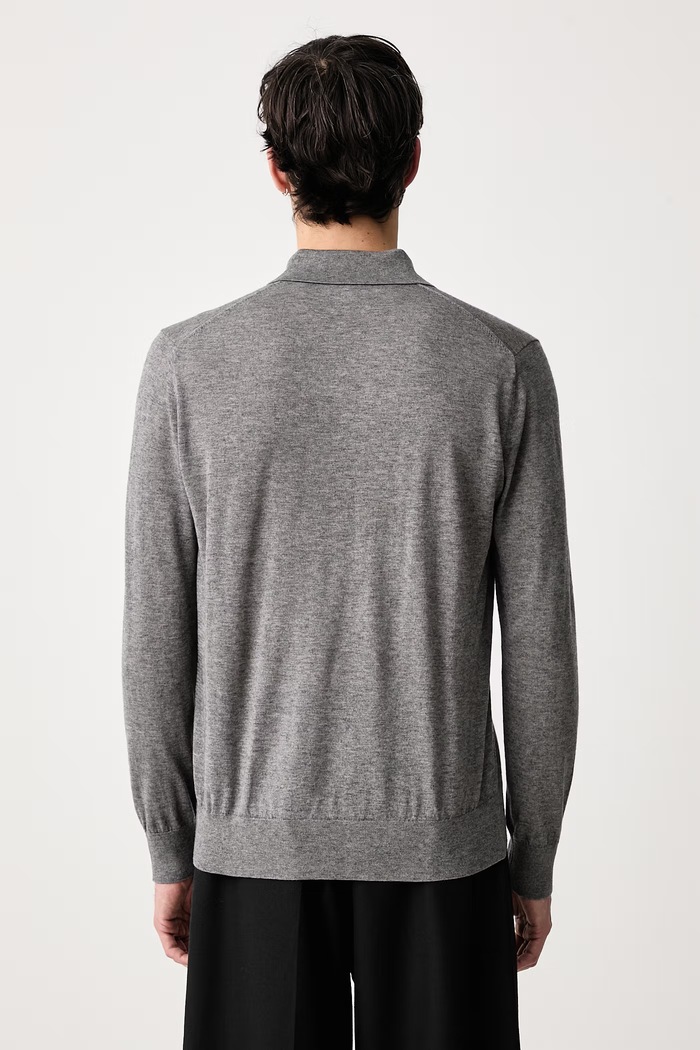 Odzież Lacoste Sweter męski z dodatkiem kaszmiru AH8586.UWC szary