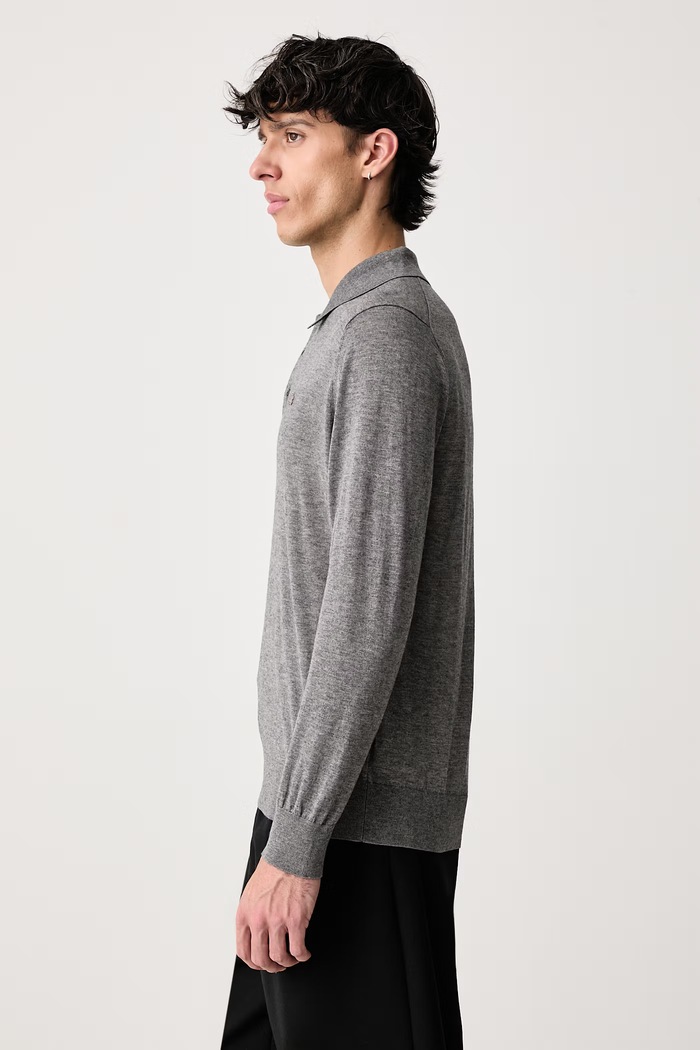 Sweter męski z dodatkiem kaszmiru Lacoste AH8586.UWC szary