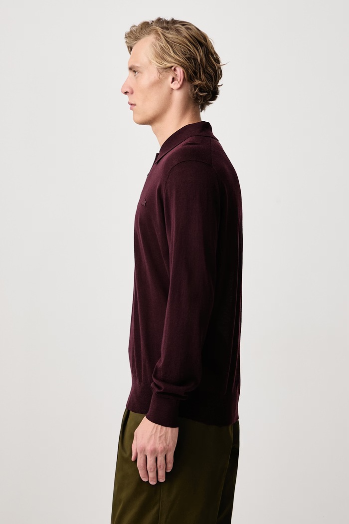 Sweter z dodatkiem kaszmiru męski Lacoste AH8586.3KE bordowy