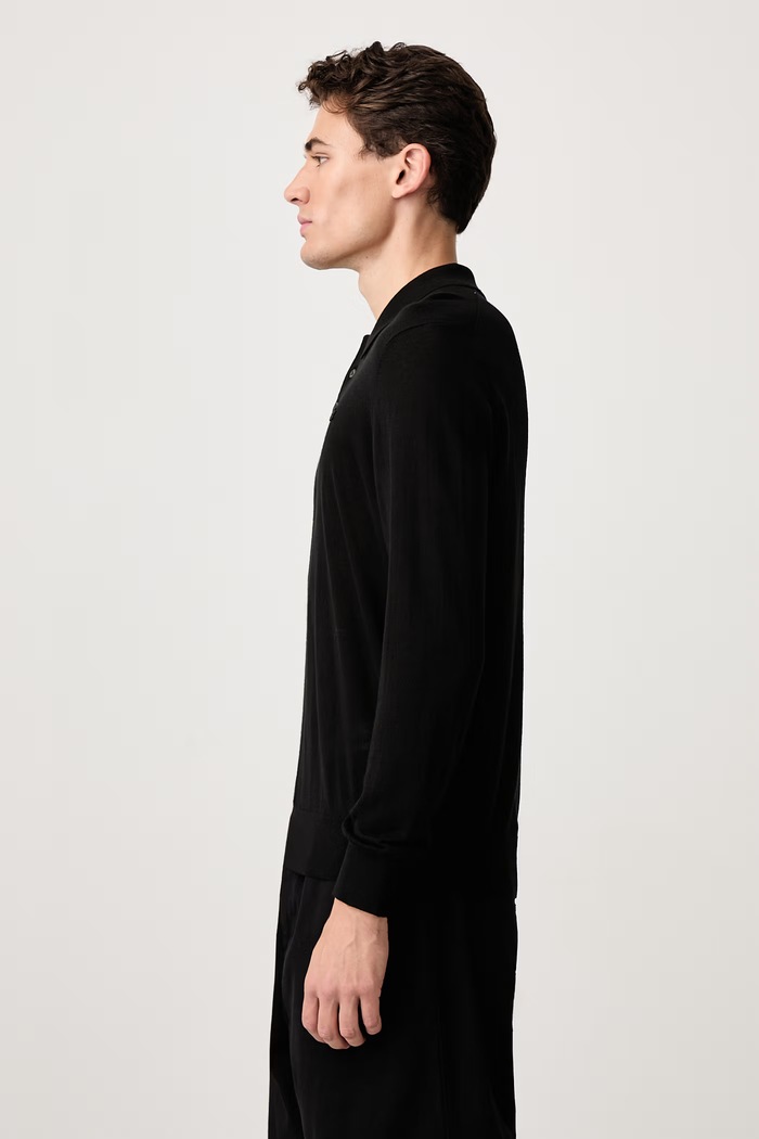 Sweter męski z kaszmirem Lacoste AH8586.031 czarny