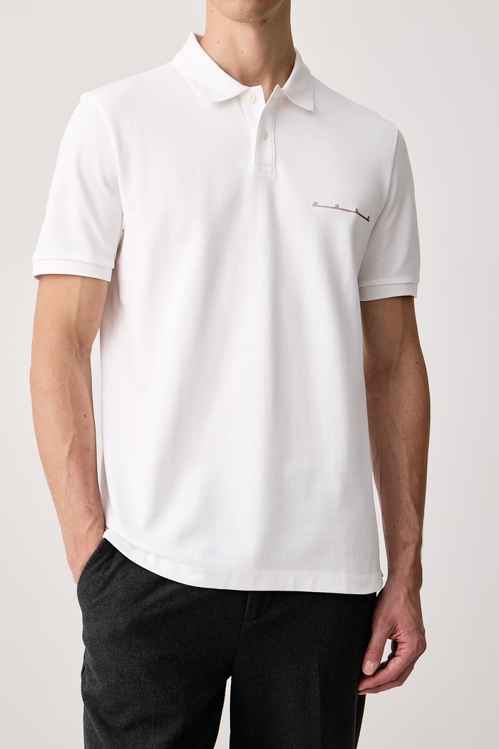 Polo męskie bawełniane Datripolo HUGO 50568132 beżowy