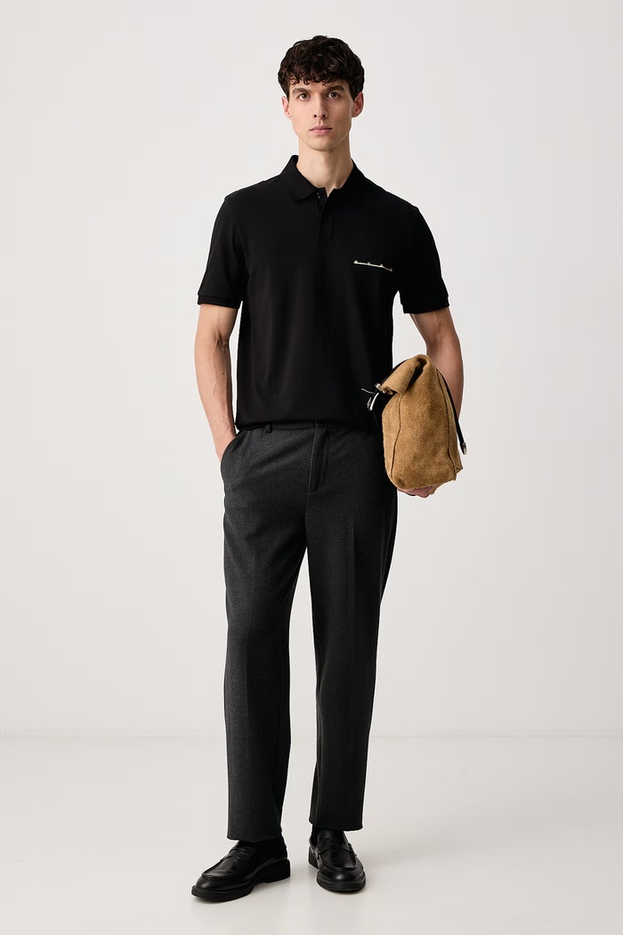 HUGO Polo majica za muškarce od pamuka Datripolo 50568132 crna AW26