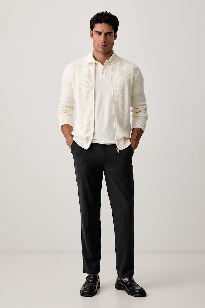 Karl Lagerfeld Polo tričko pánske bavlnené s elastanom 564235.745017 béžová AW26