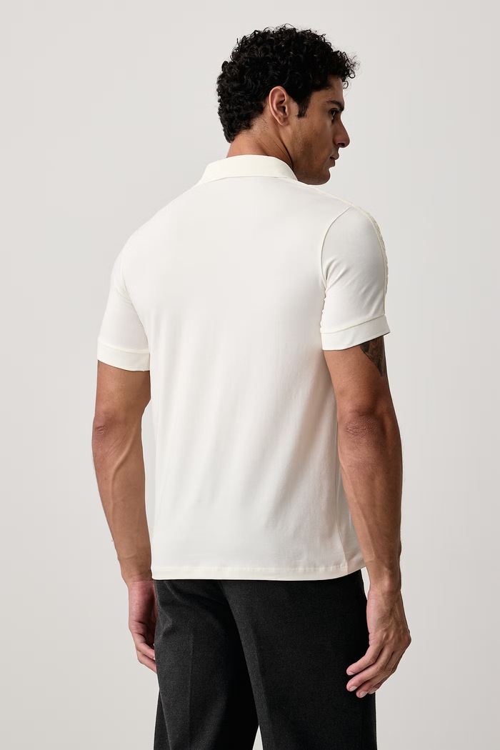 Oblečenie Karl Lagerfeld Polo tričko pánske bavlnené s elastanom 564235.745017 béžová