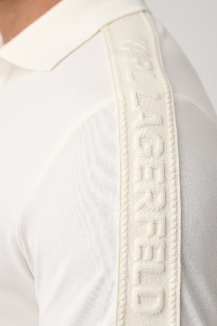 Polo tričko pánske bavlnené s elastanom Karl Lagerfeld 564235.745017 béžová