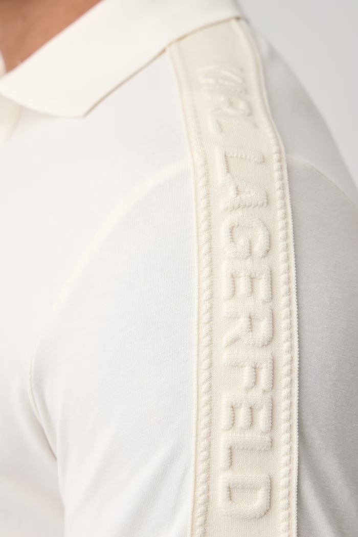 Polo tričko pánske bavlnené s elastanom Karl Lagerfeld 564235.745017 béžová