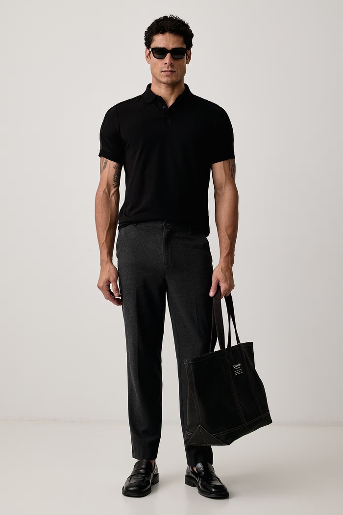 Karl Lagerfeld Polo tričko pánske bavlnené s elastanom 564235.745017 čierna AW26
