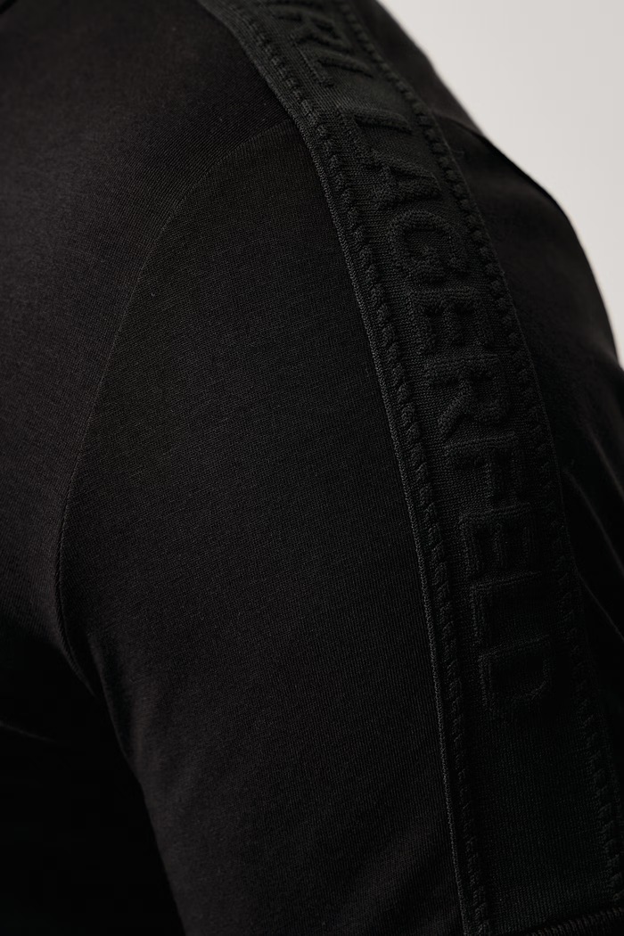 Polo tričko pánske bavlnené s elastanom Karl Lagerfeld čierna 564235.745017