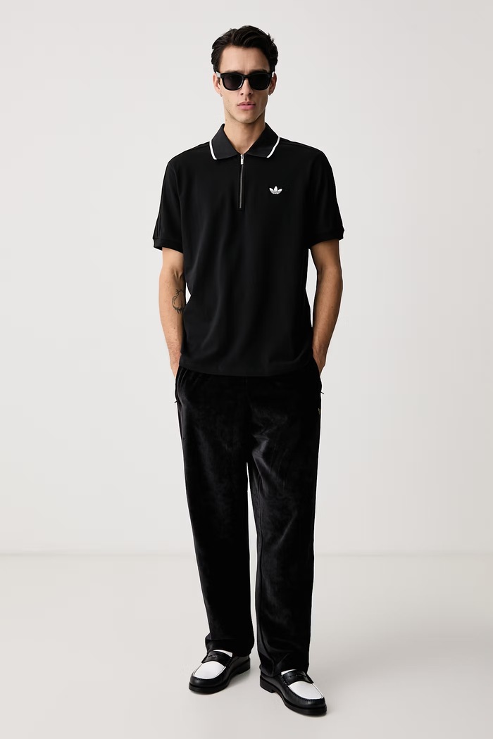 adidas Originals Polo męskie bawełniane z elastanem KE4172 czarny AW26