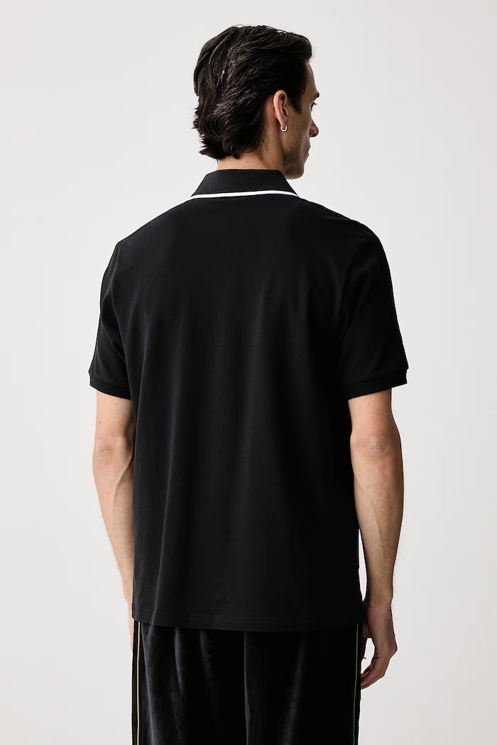 Odzież adidas Originals Polo męskie bawełniane z elastanem KE4172 czarny