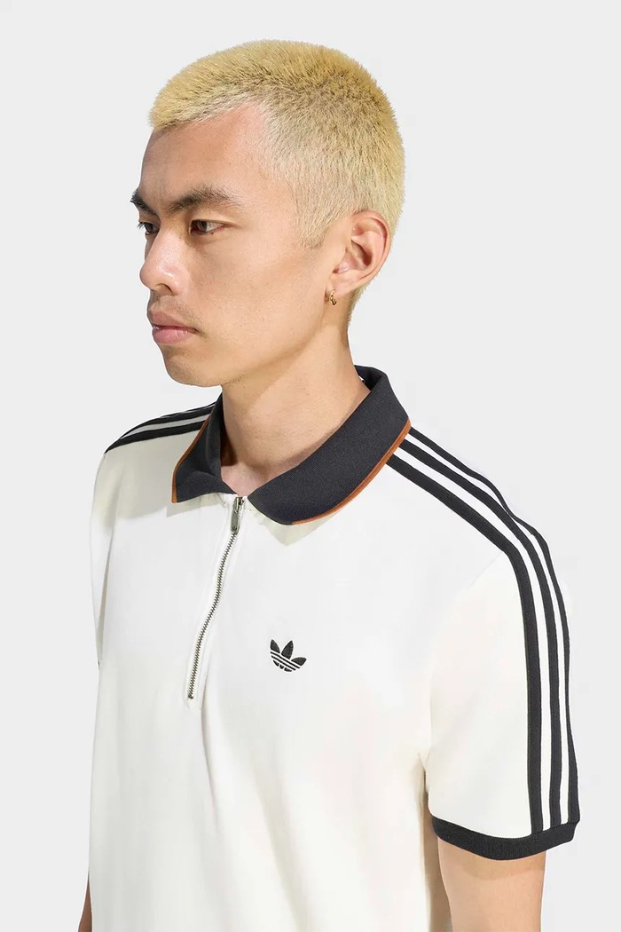 Polo męskie z bawełną adidas Originals KE4171 biały