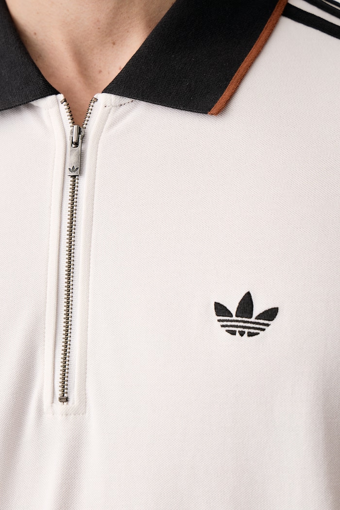 Polo męskie z bawełną adidas Originals biały KE4171