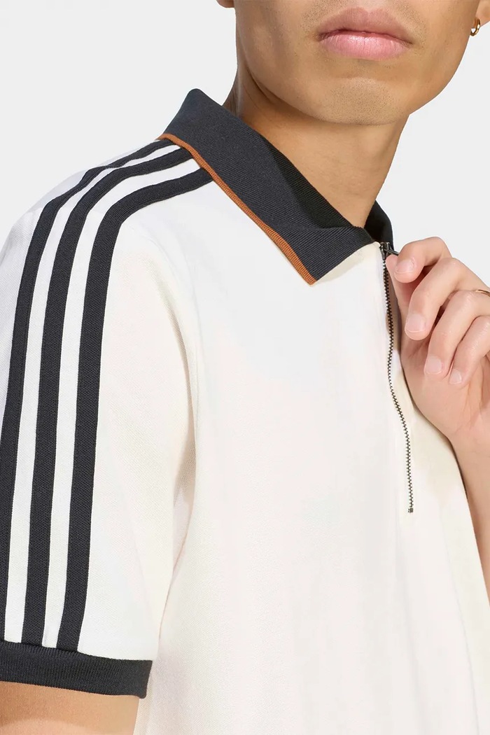 Polo męskie z bawełną adidas Originals biały KE4171