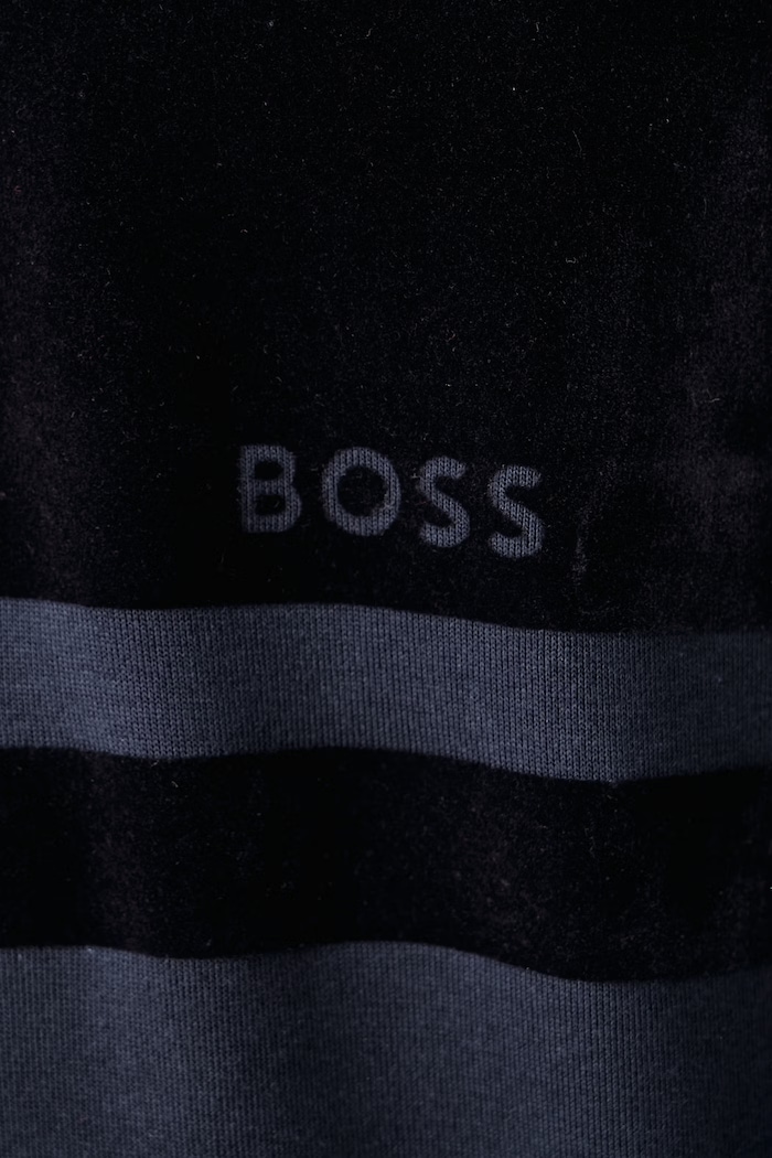 Longsleeve męski z bawełną Pe_FrostTape BOSS Orange granatowy 50570692