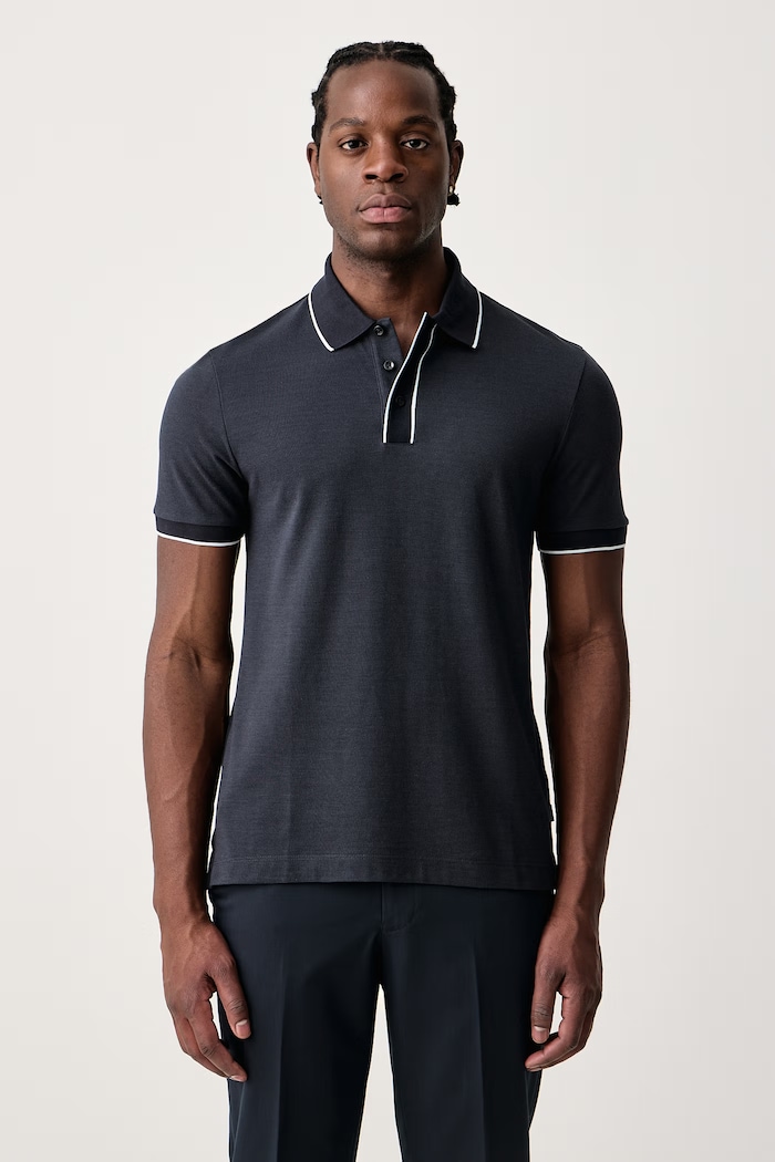 BOSS Polo majica moška bombažna H-Parlay mornarsko modra 50565735
