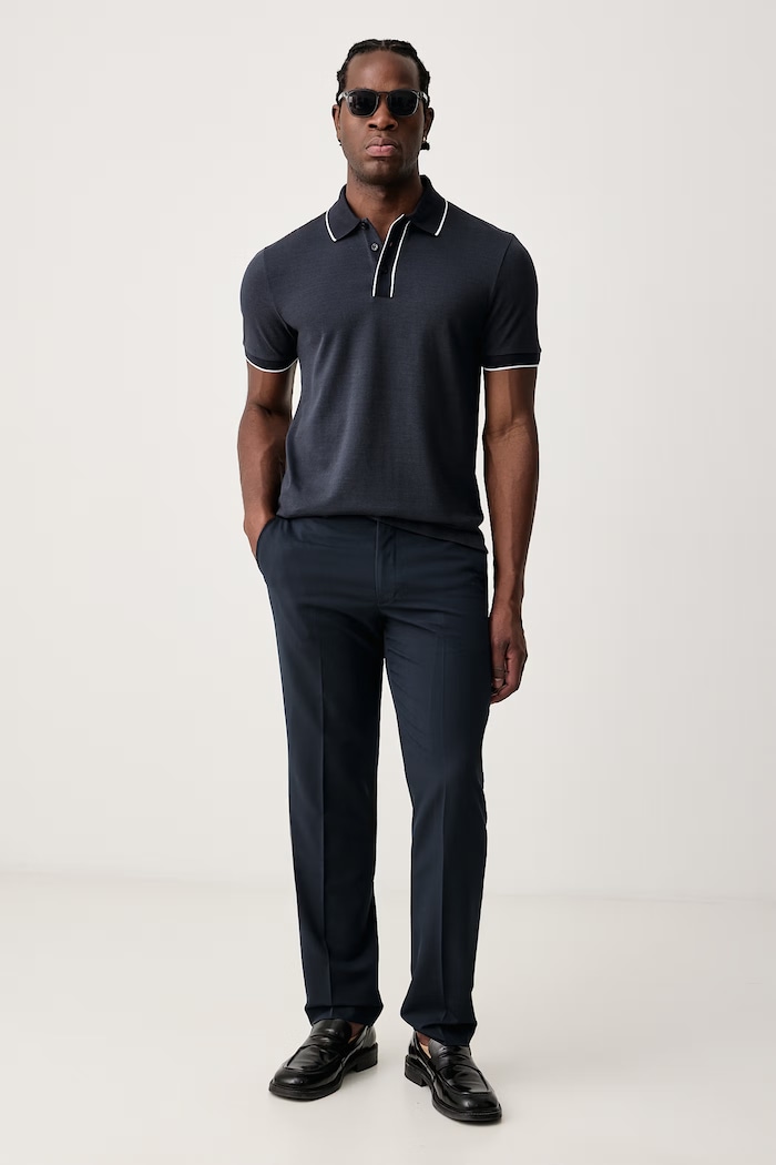 BOSS Polo majica moška bombažna H-Parlay 50565735 mornarsko modra AW26