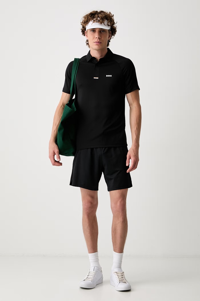 BOSS Green polo majica moška PL_GOC Paddytech 50570012 črna AW26