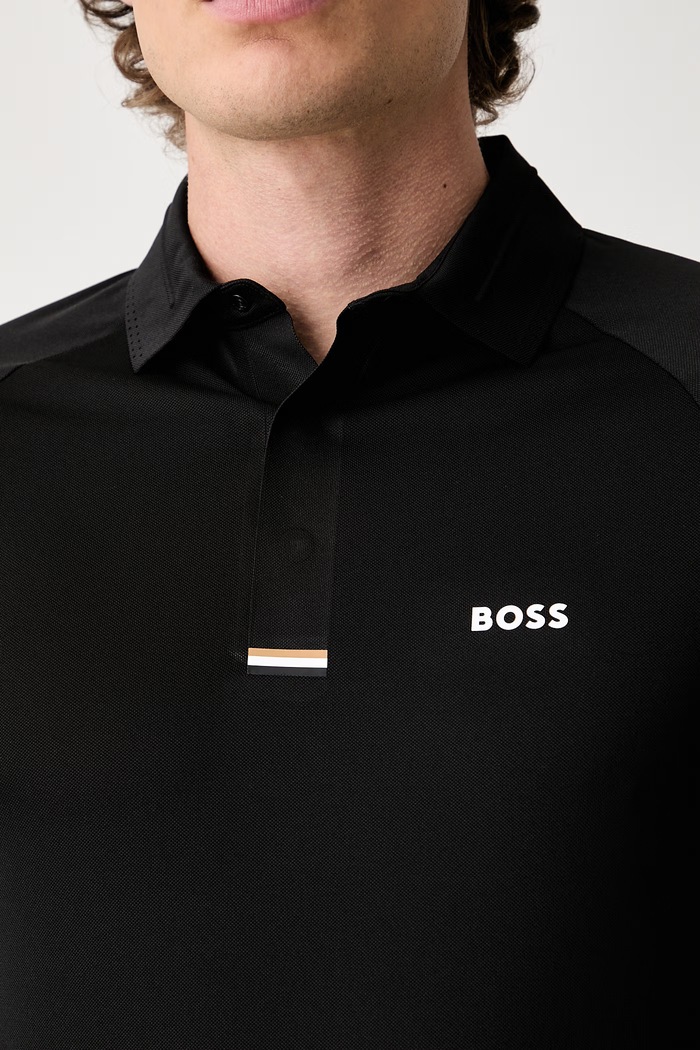 BOSS Green polo majica moška PL_GOC Paddytech 50570012 črna