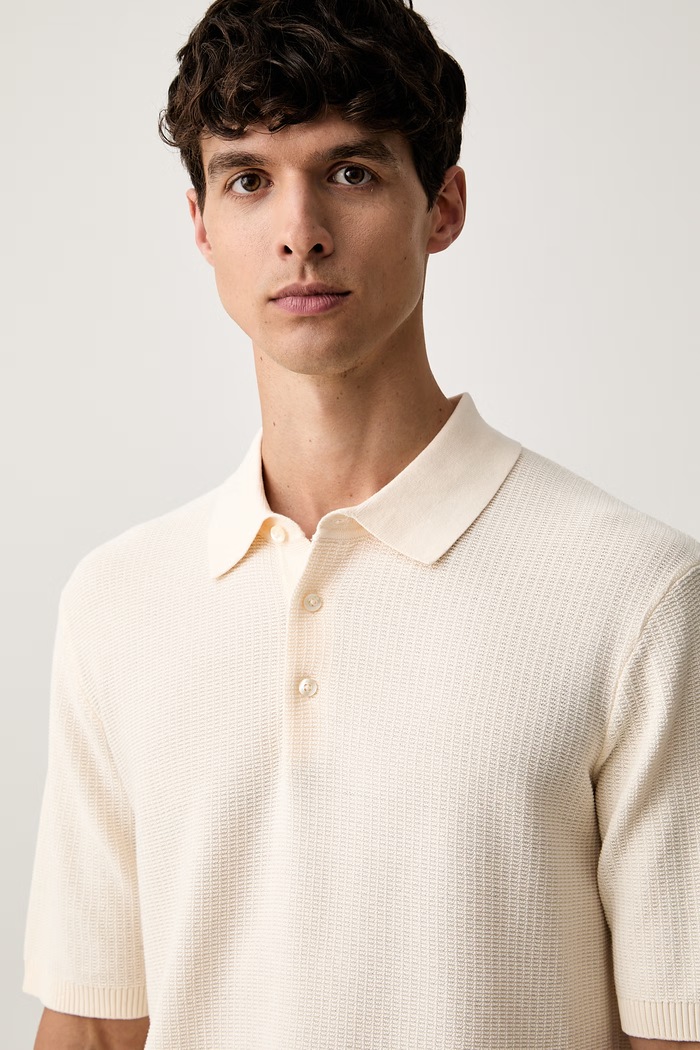 Scotch & Soda polo męskie bawełniane beżowy 183611
