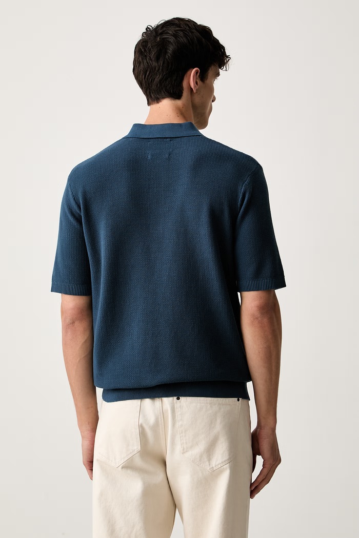 Odzież Scotch & Soda polo męskie bawełniane 183611 granatowy