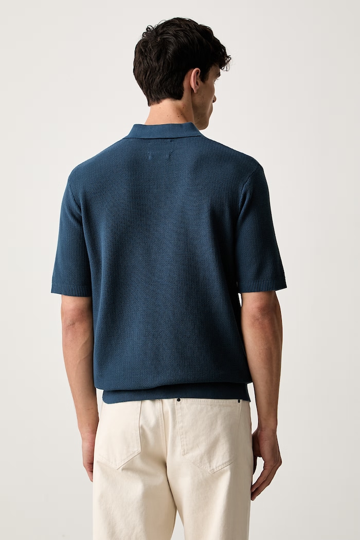 Odzież Scotch & Soda polo męskie bawełniane 183611 granatowy