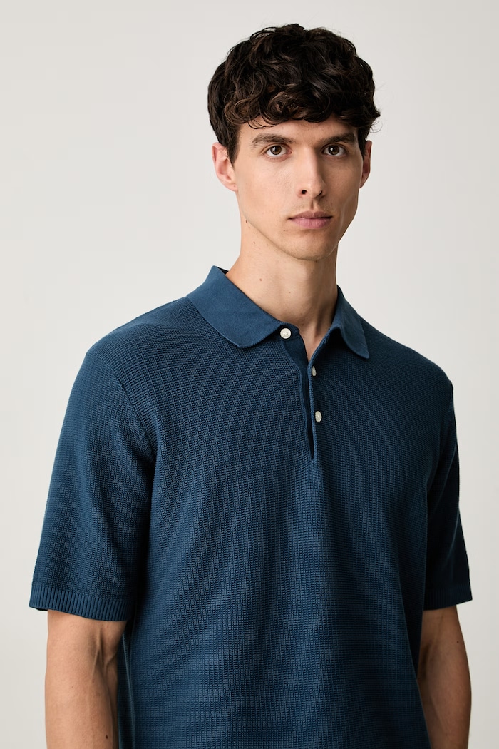 Scotch & Soda polo męskie bawełniane granatowy 183611