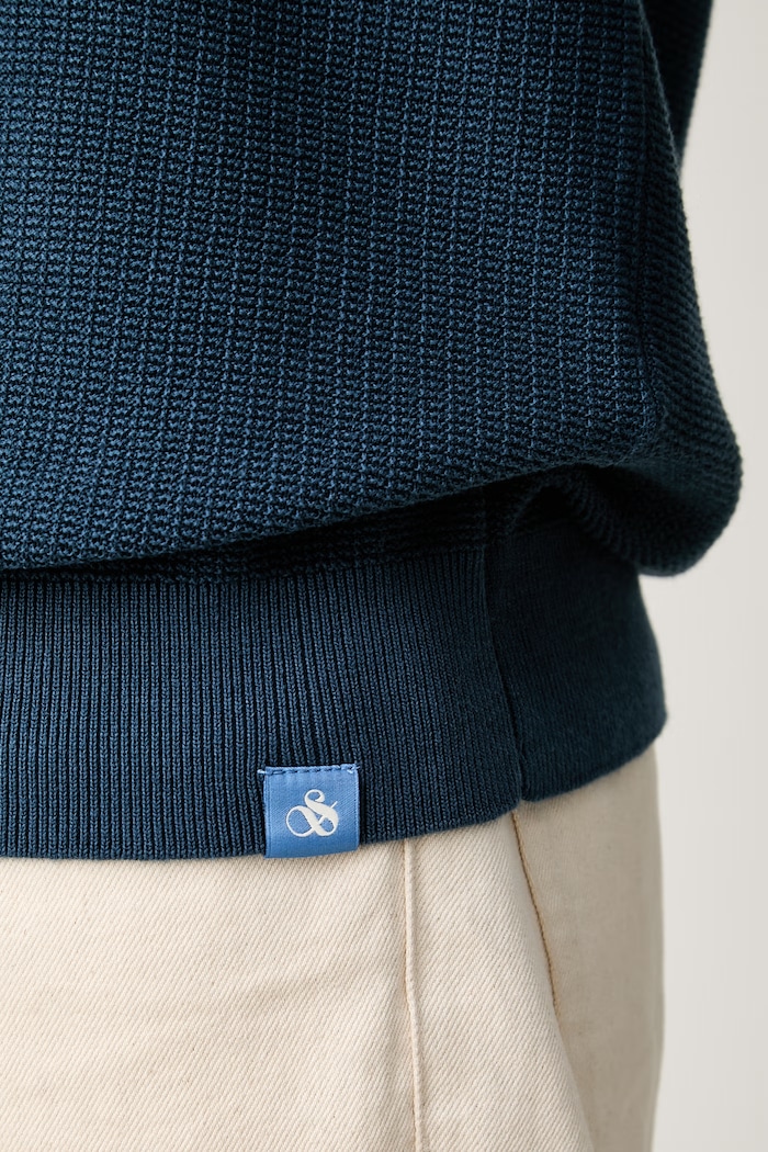 Scotch & Soda polo męskie bawełniane 183611 granatowy