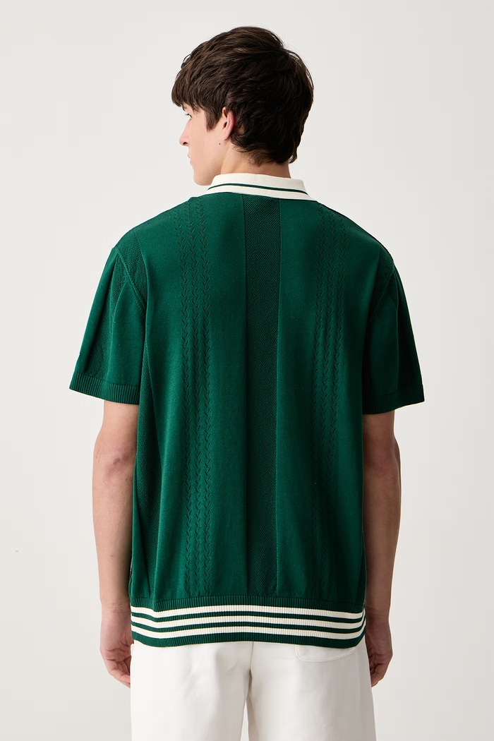 Odzież adidas Originals Polo swetrowe bawełniane KW5681 zielony