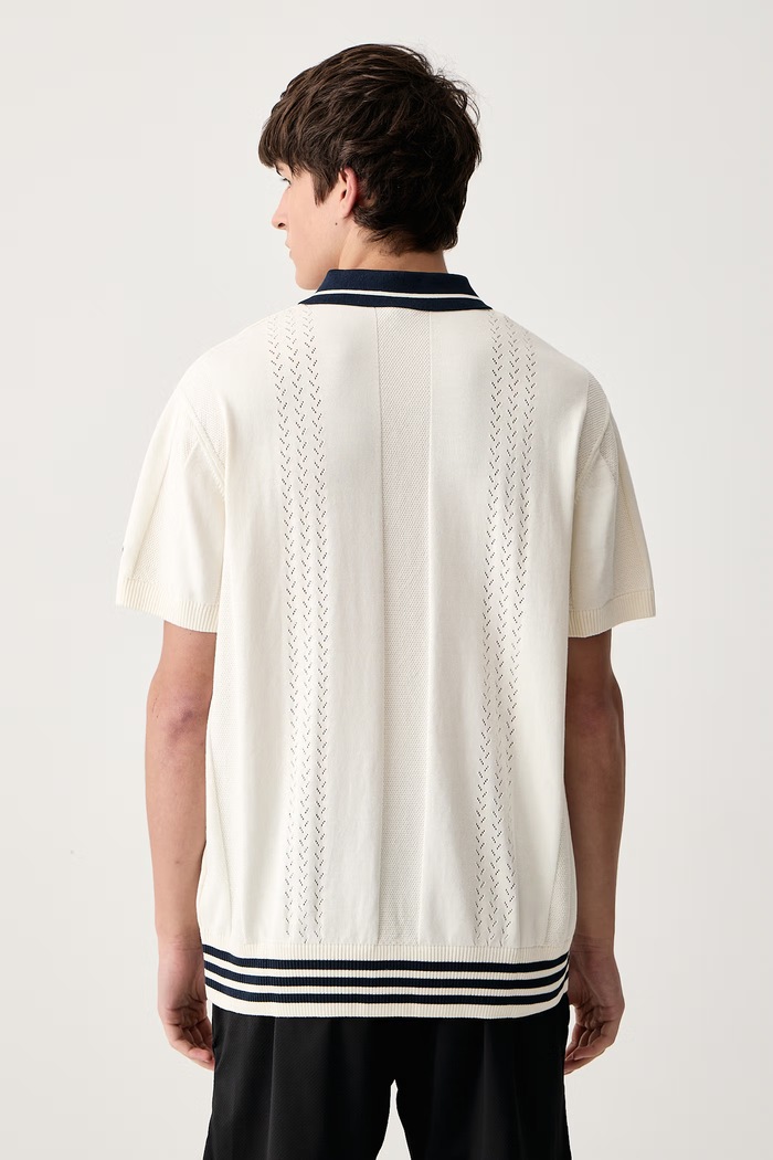 Odzież adidas Originals Polo swetrowe męskie bawełniane KW5680 beżowy