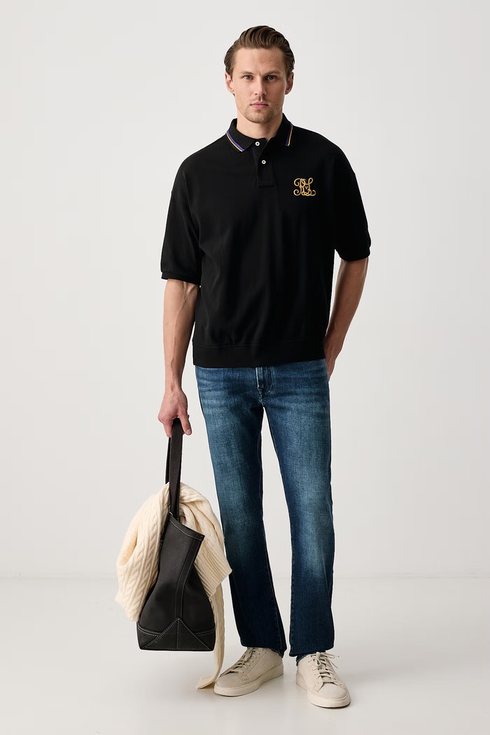 Polo Ralph Lauren Polo męskie bawełniane 710B28617 czarny AW26
