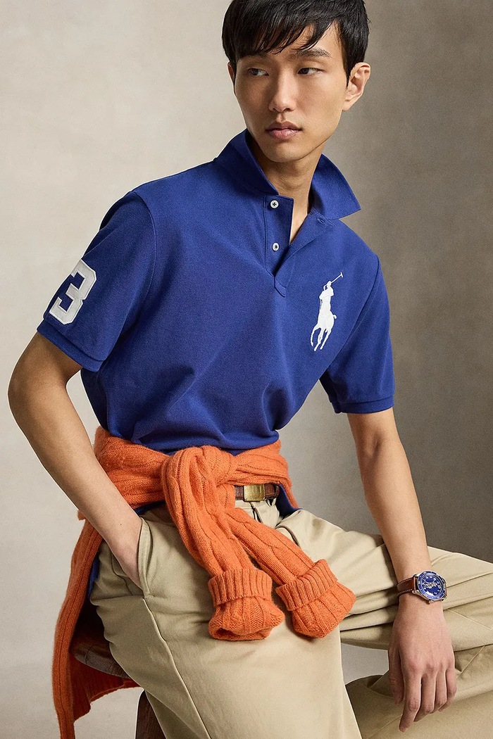 Polo Ralph Lauren Polo męskie bawełniane niebieski 710B26310
