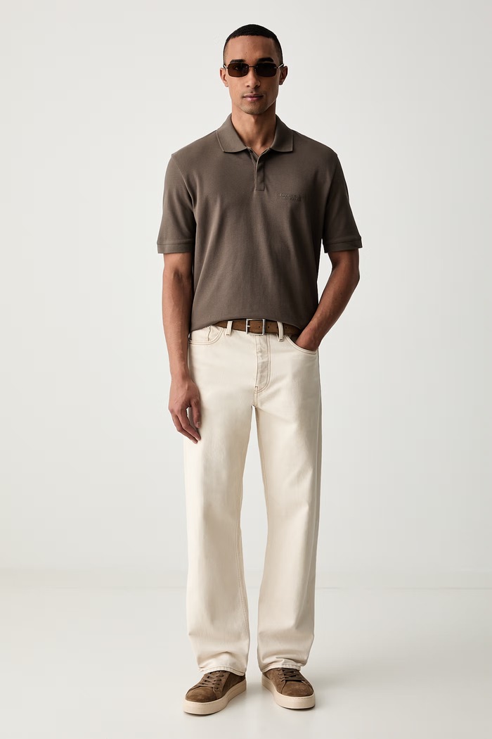 Armani Exchange polo majica za muškarce od pamuka XM001286.AF10366 smeđa AW26