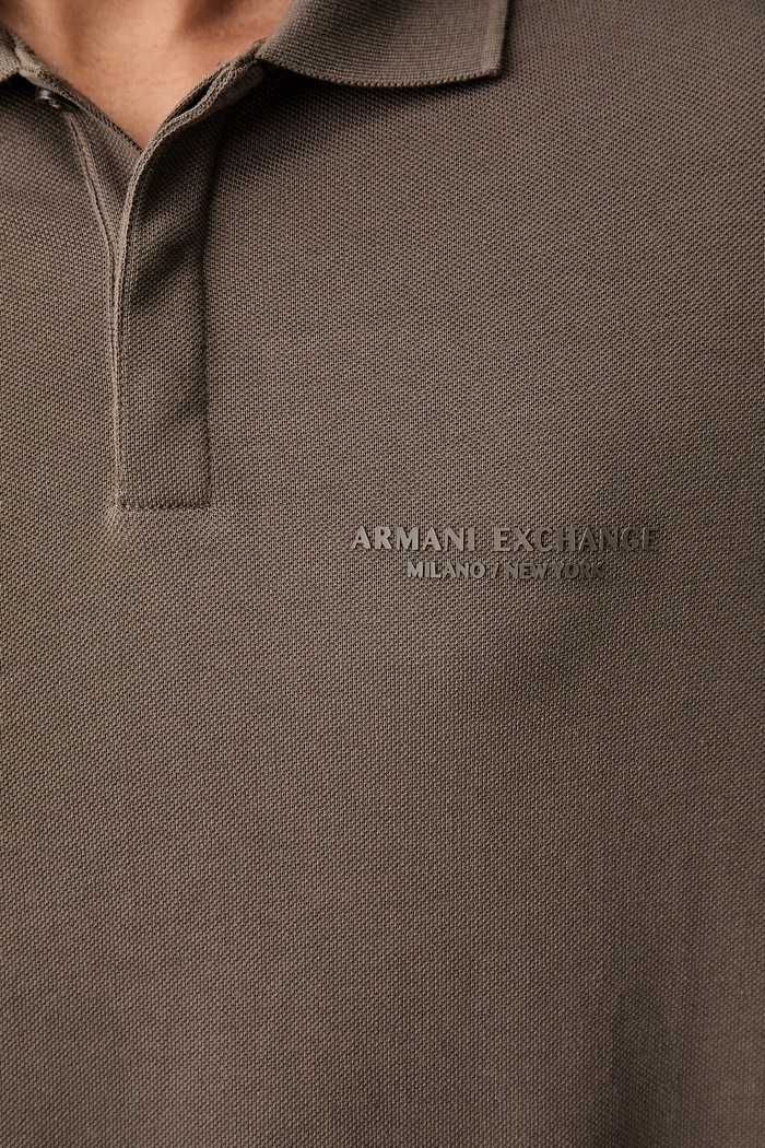 Armani Exchange polo majica za muškarce od pamuka XM001286.AF10366 smeđa