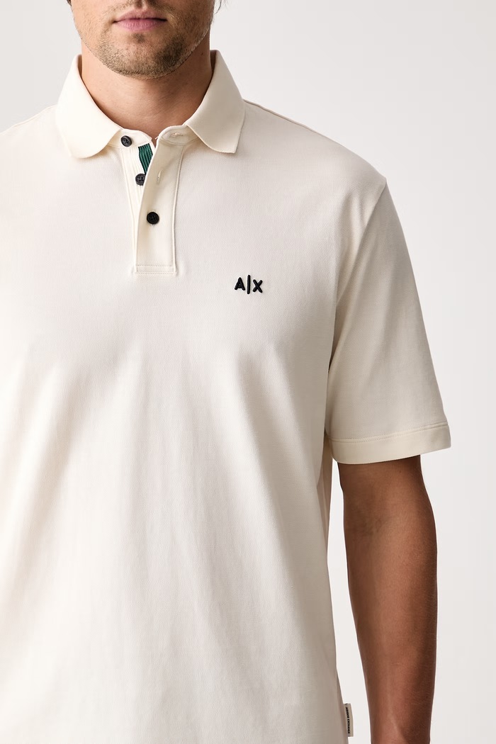 Oblečenie Armani Exchange Polo tričko pánske bavlnené XM002966.AF13026 béžová