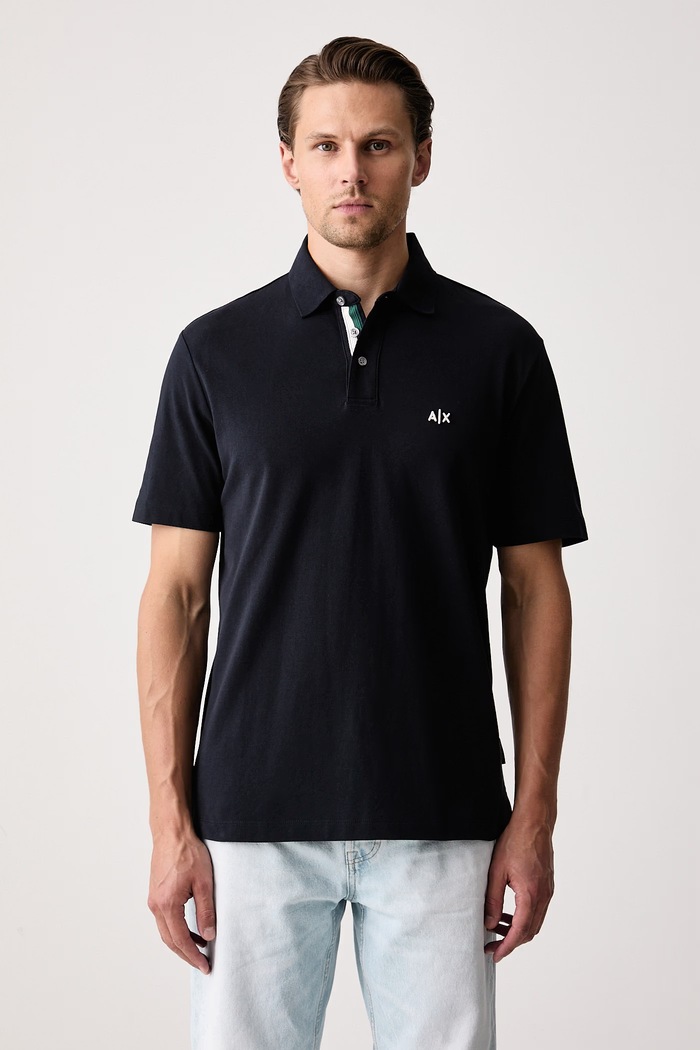 Armani Exchange Polo tričko pánske bavlnené tmavomodrá XM002966.AF13026