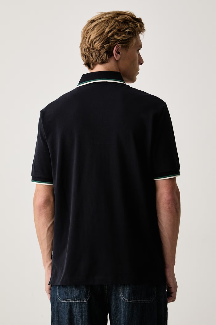 Odjeća Armani Exchange Polo majica za muškarce od pamuka XM002942.AF13026 mornarsko plava
