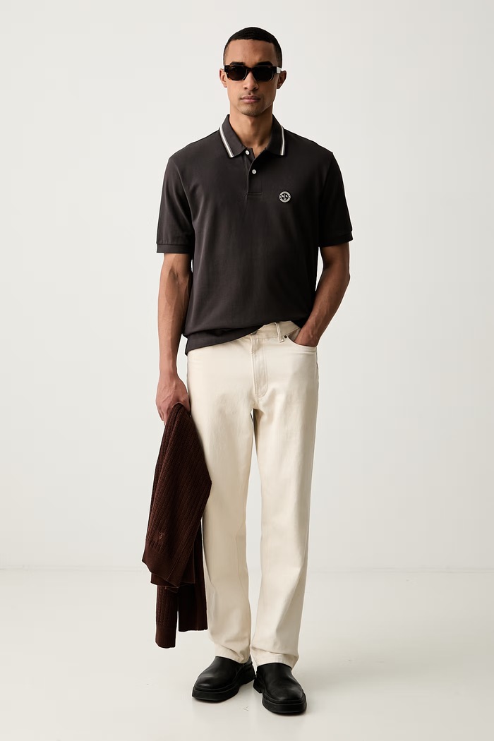 Armani Exchange polo męskie bawełniane XM002939.AF13026 brązowy AW26