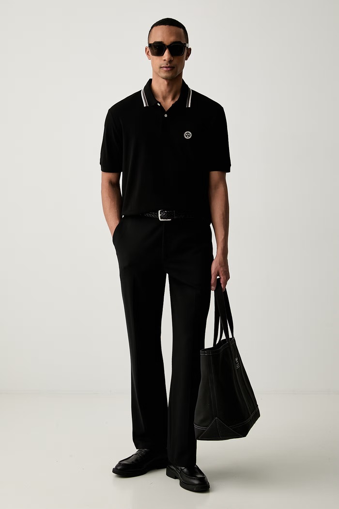 Armani Exchange polo tričko pánske bavlnené XM002939.AF13026 čierna AW26