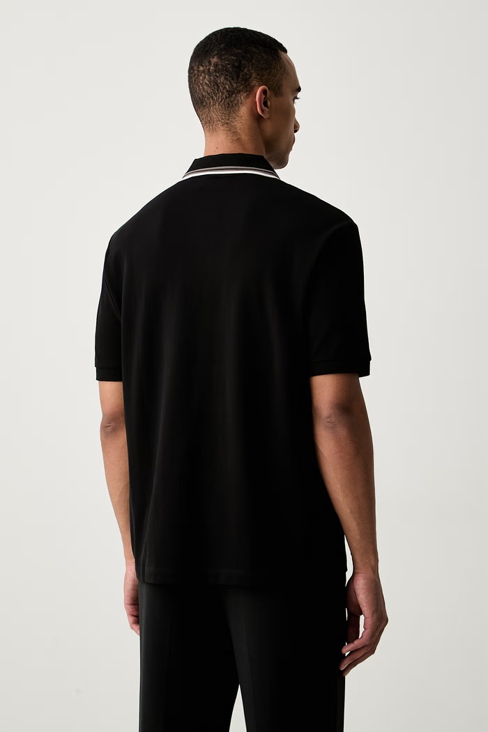 Oblečenie Armani Exchange polo tričko pánske bavlnené XM002939.AF13026 čierna